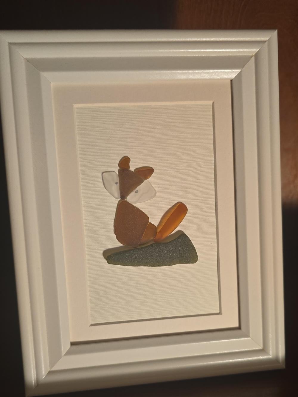 Handmade Fox Sea Glass Artwork